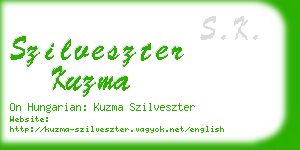 szilveszter kuzma business card